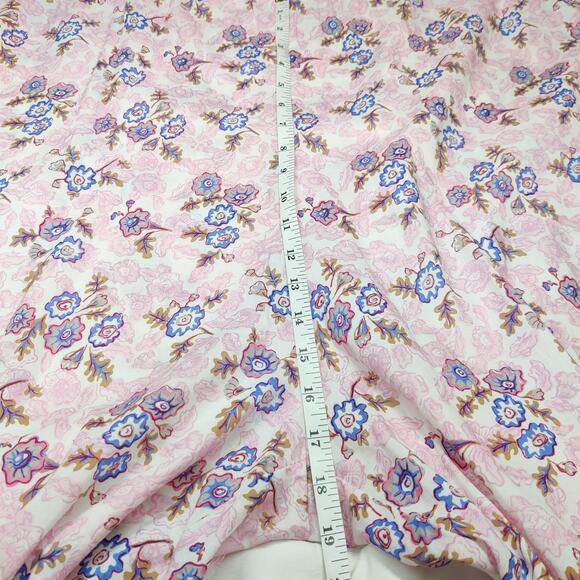 Caron Callahan Goa Pink Coral Floral Sleeveless Cotton Jumpsuit Large Cottage - Picture 14 of 16